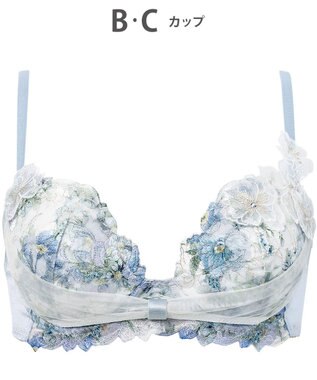 WACOAL ブラジャー 【リボンブラ 胸もとフィットながもち】 きれいな谷間をメイク 動いても谷間をキープ Gカップまで対応 大きいサイズ レディース BXB490 /ワコール