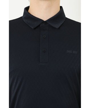 DAKS 【DAKS GOLF】冷感テクスチャ長袖ポロ ネイビー