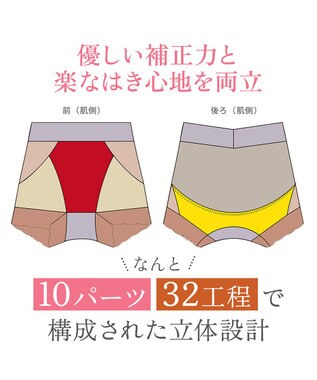 BRADELIS New York 【BRADELIS NewYork peace】すっぽりフィット綿混一分丈ショーツ25 深め 伸縮性抜群 ボーイレッグ グレージュ