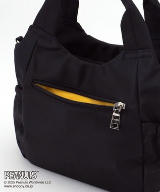 Y'SACCS SNOOPYデザイン　ギャザー2wayミニトート ブラック