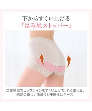 BRADELIS New York 【BRADELIS NewYork peace】すっぽりフィット綿混一分丈ショーツ25 深め 伸縮性抜群 ボーイレッグ グレージュ