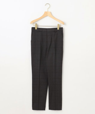 組曲 L ハンサムツイルテーパード パンツ チャコールチェック系3