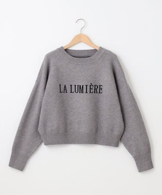 SHARE PARK LADIES フロントロゴショートプルオーバー ライトグレー系