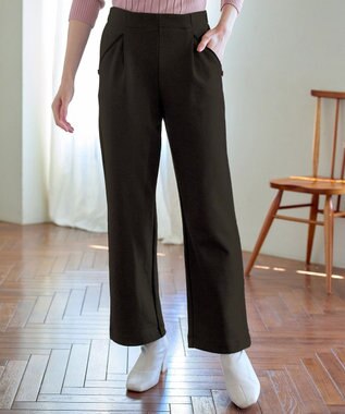 Tiaclasse ミニチェッカー裏起毛・ストレートパンツ