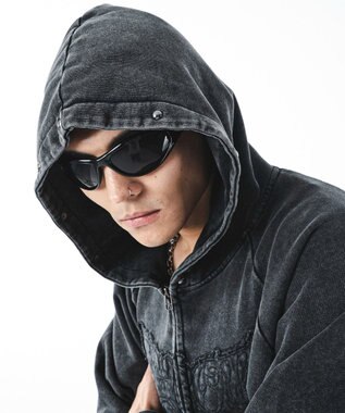 WEGO パウダーブリーチスタッズZIPパーカー スミクロ