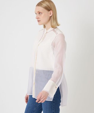 BEIGE， 【WEB限定】SAPHIR / シアーブラウス White