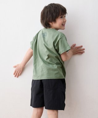 ANY KIDS 車プリント 半袖Tシャツ カーキ（ジープ）