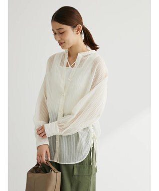 Green Parks ・ＥＬＥＮＣＡＲＥ　ＤＵＥ　ストライプシャツチュニック Off White