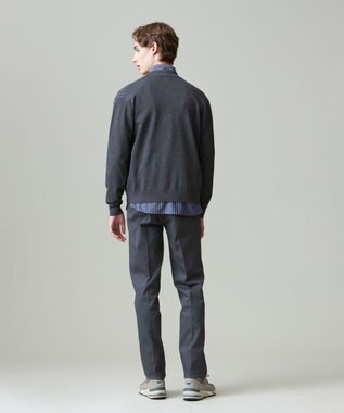 J.PRESS MEN 【ストレッチ性 / イージーケア】【FLEX YARN】ケーブルニットブルゾン型カーディガン グレー系