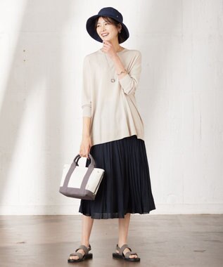 J.PRESS LADIES 【2way・撥水】 キャンバス トート バッグ グレー系1