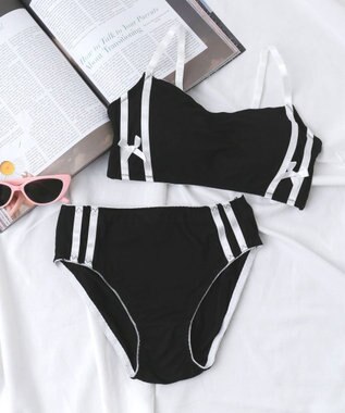 WEGO 【ブラトップ＆ショーツセット】Liliane　Ciel　サイドライン