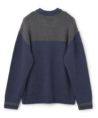 JOSEPH HOMME ラーナヴァージンメリノ　クルーネックニット ネイビー系