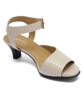 ASICS WALKING ペダラ ヒールサンダル 2E 5.0cmヒール ベージュ系