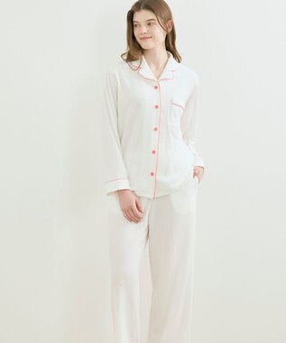 une nana cool なめらかパイルパジャマ MADE WITH LIBERTY FABRIC ホワイト