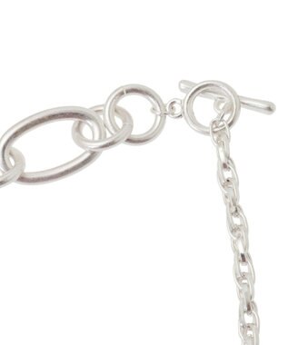 AMERICAN HOLIC 切替チェーンマンテルネックレス Silver