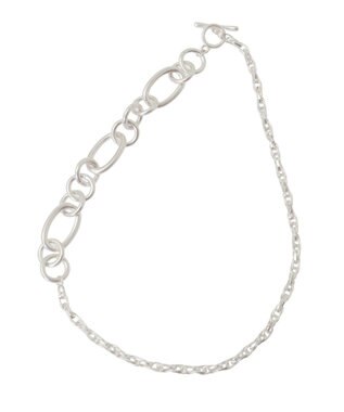 AMERICAN HOLIC 切替チェーンマンテルネックレス Silver