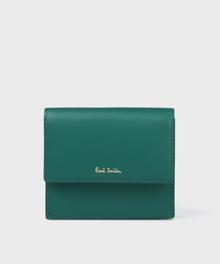 Paul Smith スワールカットカードレイヤー 2つ折り財布 ブルーグリーン