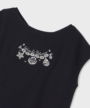 GRACE CONTINENTAL シェルモチーフフレンチT ネイビー