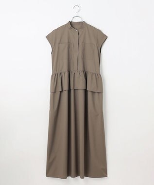 #Newans 【洗える】ラウンドフリルワンピース カーキ