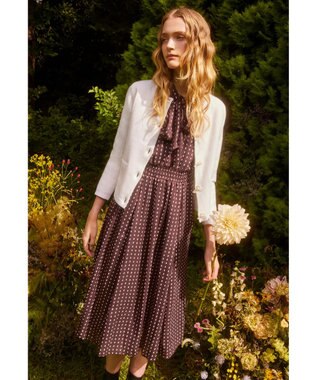 TOCCA 【ヨンア×大人百花×TOCCAコラボ・00サイズあり・洗える】ALLURING BEAUTY ドレス ブラウン×ピンク系