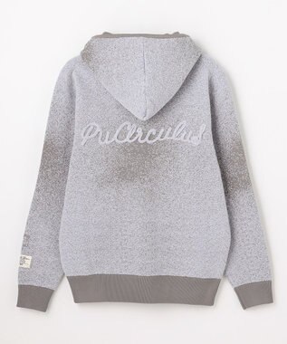 PW CIRCULUS 【手洗い洗濯可】【MEN】グラデーションニットフーディ ゴルフ グレー系
