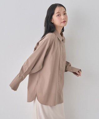 earth music&ecology ２ｗａｙマントスリーブシャツ Mocha
