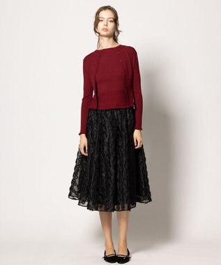 TOCCA 【洗える】RESONATE カーディガン ボルドー系