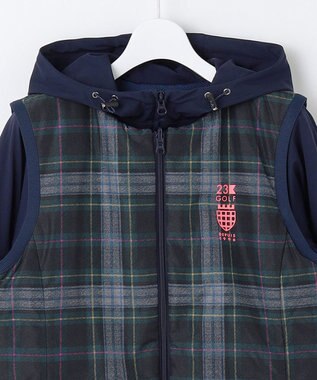 23区GOLF 【WOMEN】マルチウェイ ブルゾン＆リバーシブルベスト セットアイテム　気温の変化に対応 ネイビー系