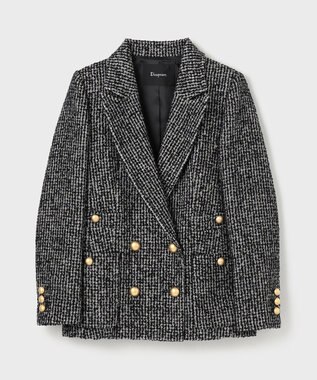 GRACE CONTINENTAL ラメループツイードジャケット ブラック