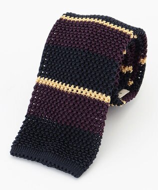 J.PRESS MEN レジメンタルニットタイ パープル系2