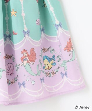 ANY KIDS 【ディズニープリンセス】総柄 プリント スカート ミント<アリエル>