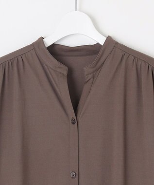 自由区 L 【WEB限定・洗える】ディフォームピケ ワンピース ブラウン系