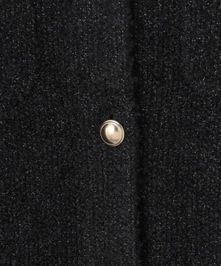 23区 【洗える】ブークレラメニット カーディガン ブラック系