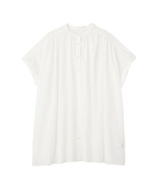 AMERICAN HOLIC 【予約】【WEB限定】イージーケア+接触冷感 フレンチスリーブギャザーシャツ Ivory