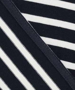 UNFILO L 撥水汗ジミ防止ボーダーT ブラック系1