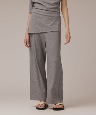 GRACE CONTINENTAL ラメリブジャージパンツ グレー