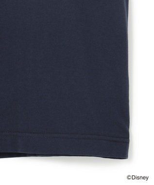 J.PRESS MEN 【DISNEY COLLECTION】【UNISEX】クレイジーパターンワンポイント Tシャツ / ミッキーマウス ネイビー系