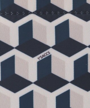 Y'SACCS キュービックモノグラム　スクエアショルダー ネイビー