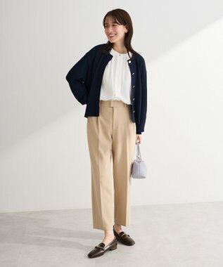 Green Parks アンチピリング金ボタンニットカーディガン Navy