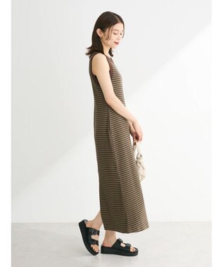 Green Parks ・ＳＵＧＡＲ　ＳＰＯＯＮ　ボーダーアメスリワンピース Khaki