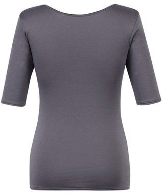 Wing あったかインナー 綿100％ 毛玉になりにくい 型くずれしにくい 【綿の贅沢 リッチ】 5分袖 半袖 秋 冬 EL4582 ウイング／ワコール バイオレット