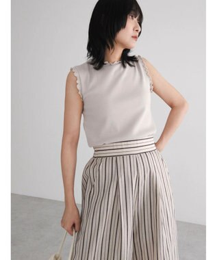 Green Parks ・Ｐｅｔｉｔ　Ｆｌｅｕｒ　メローｓｔリブタンクトップ Beige