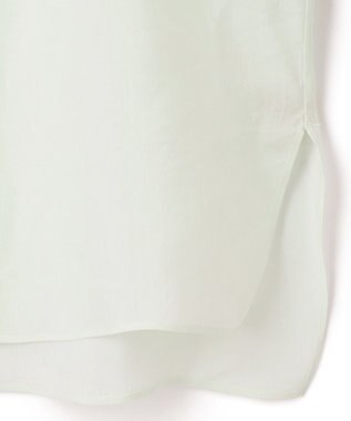 BEIGE， PAULINE / レザーコンビブラウス Mint x Camel