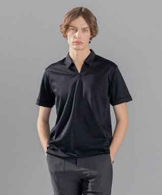 JOSEPH HOMME コットンナイロンテリー　スキッパー ブラック系