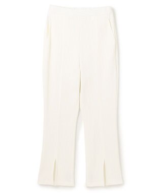 uncrave プリーツリブ スリットパンツ オフ