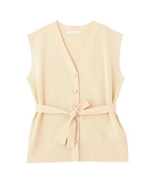 AMERICAN HOLIC 金ボタンニットジレ Ivory