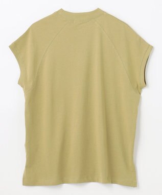 ANY L モックネックフレンチスリーブプルオーバー マスタード