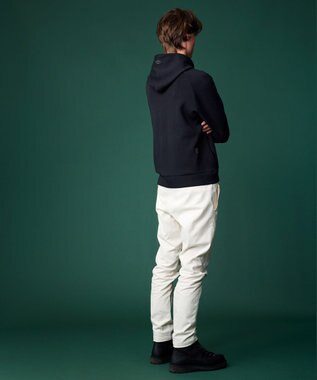 JOSEPH ABBOUD MOUNTAIN 【軽量/ソフト/イージーケア】ソフトダンボール ニット パーカー ブラック系