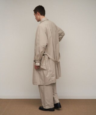 ATON LIGHT TC GABARDINE | ウォッシュトレンチコート - UNISEX BEIGE