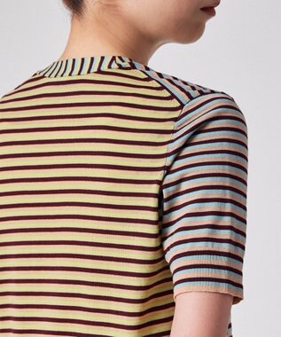 Paul Smith 【洗える】マルチボーダー ニット カーディガン ライトブルー